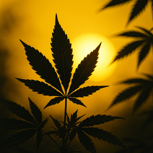 Black Cannabis Leaf New Amsterdam